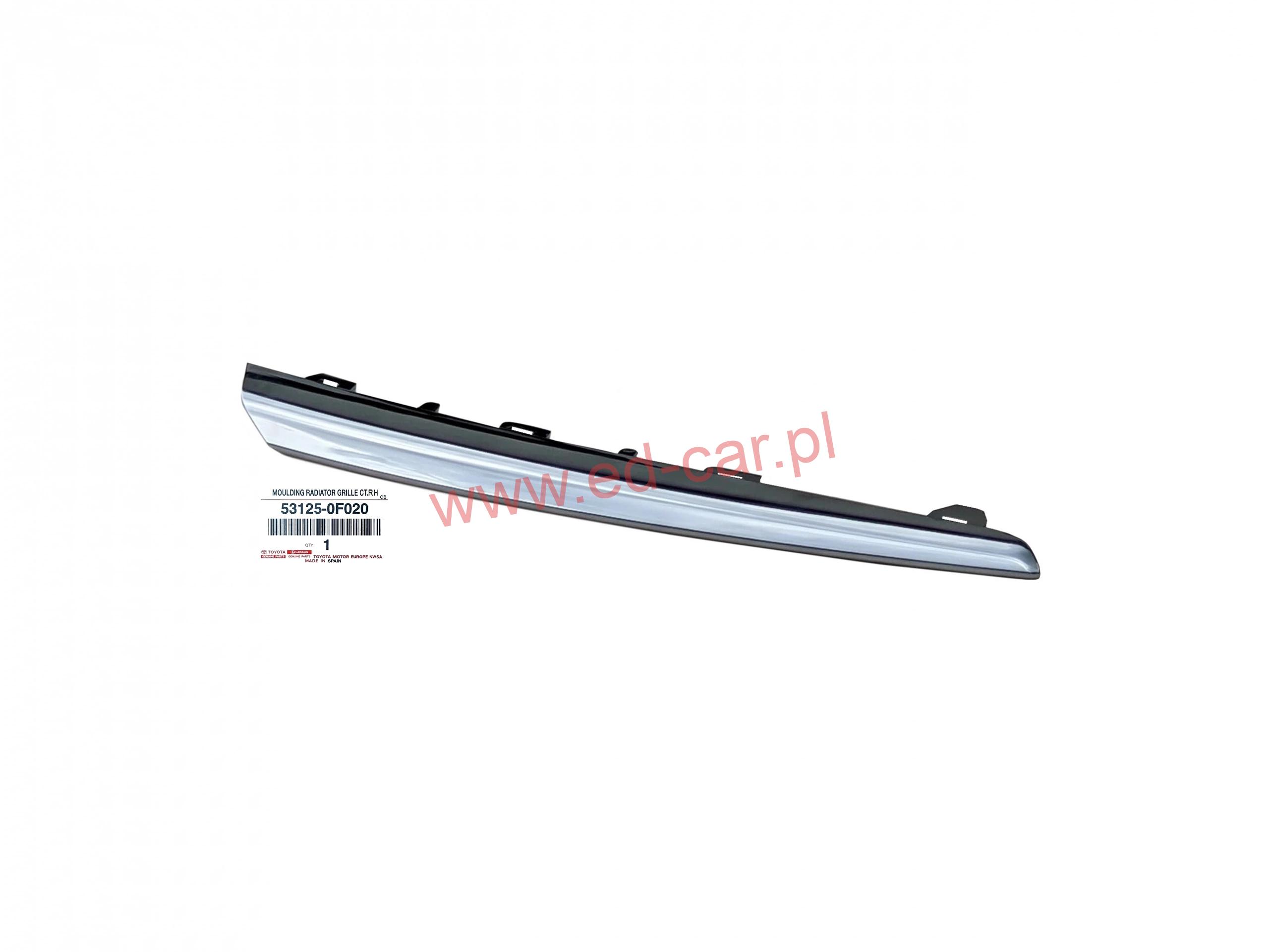toyota-verso-r2-listwa-chromowa-atrapa-grill-prawy-przod-53125-0f020-ed-car