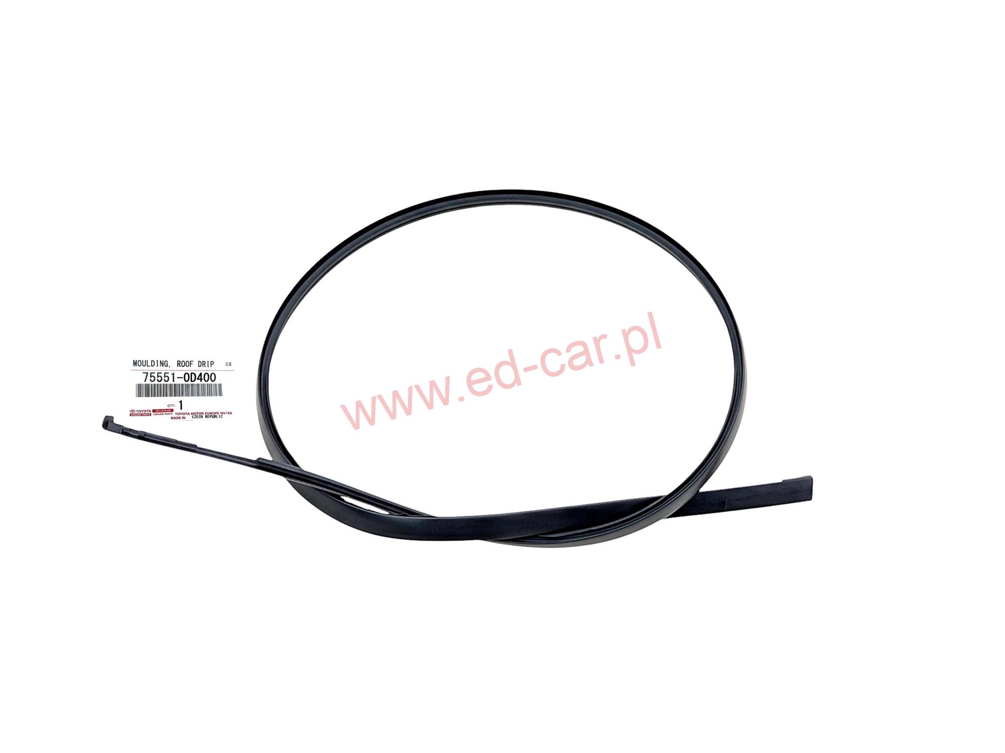 yaris-iv-p21-prawa-listwa-dachowa-uszczelka-na-dach-20-26-75551-0d400-75551-k0010-ed-car